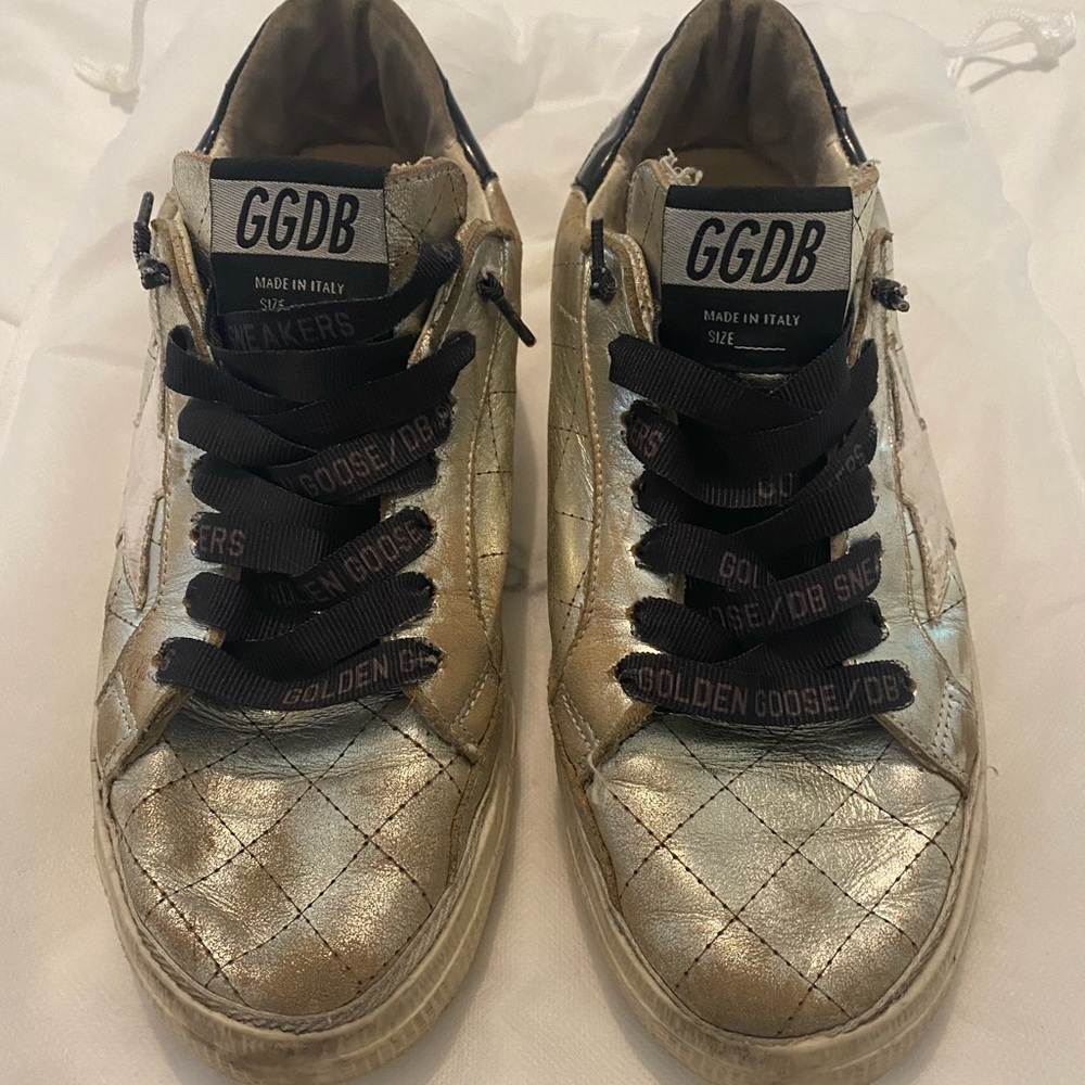 Silver Golden Goose sneakers in womens size 38